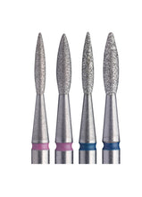 Load image into Gallery viewer, STALEKS DIAMOND NAIL DRILL BIT FA11 POINTED "FLAME" 1 PCS SET