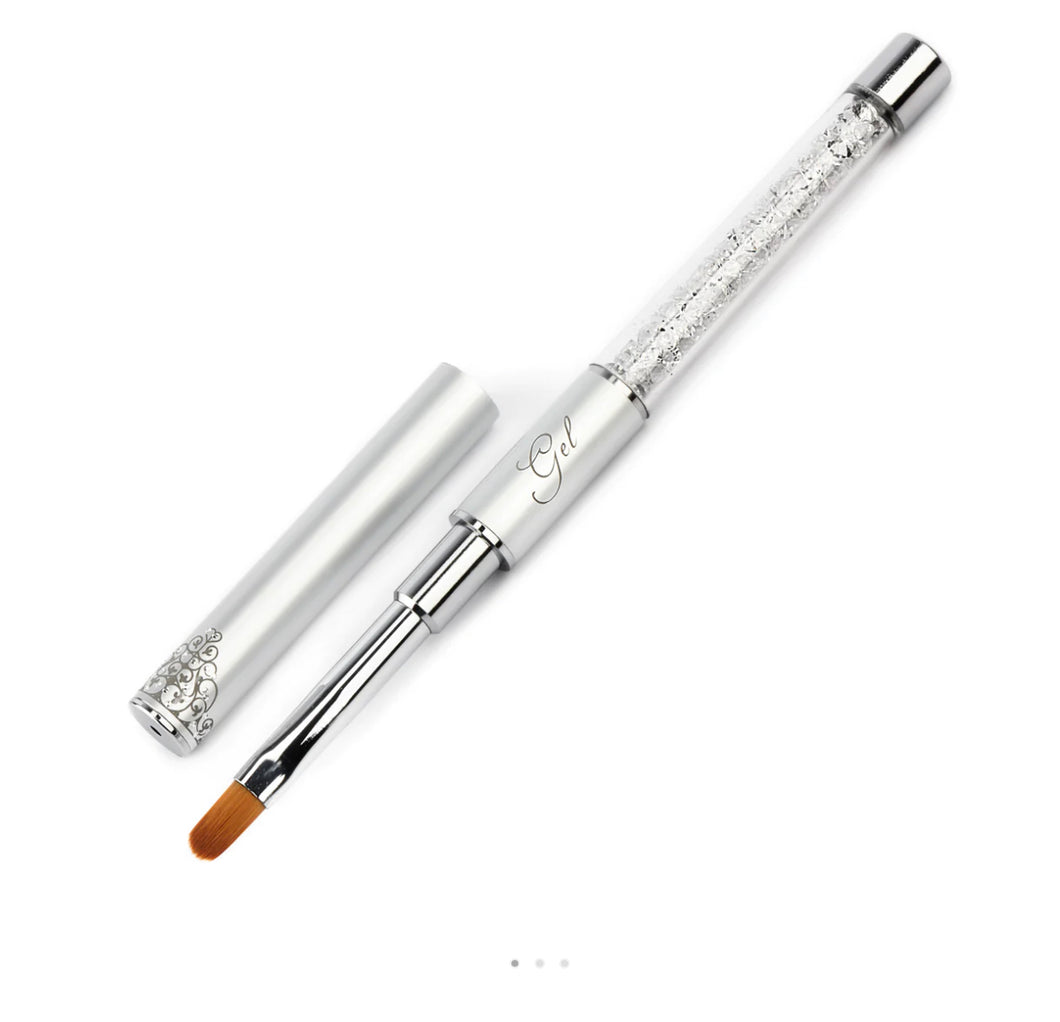PREMIUM CRYSTAL GEL #6 OVAL BRUSH SILVER